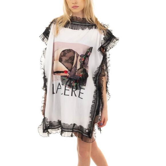 Christopher Kane Runway Overlay Tunic Dress Ruffle Tulle Joelle Medium - Picture 4 of 11